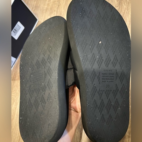 Alias Mae Women’s Clove Black Puffer Quilted Slide Sandals with box - Picture 4 of 12